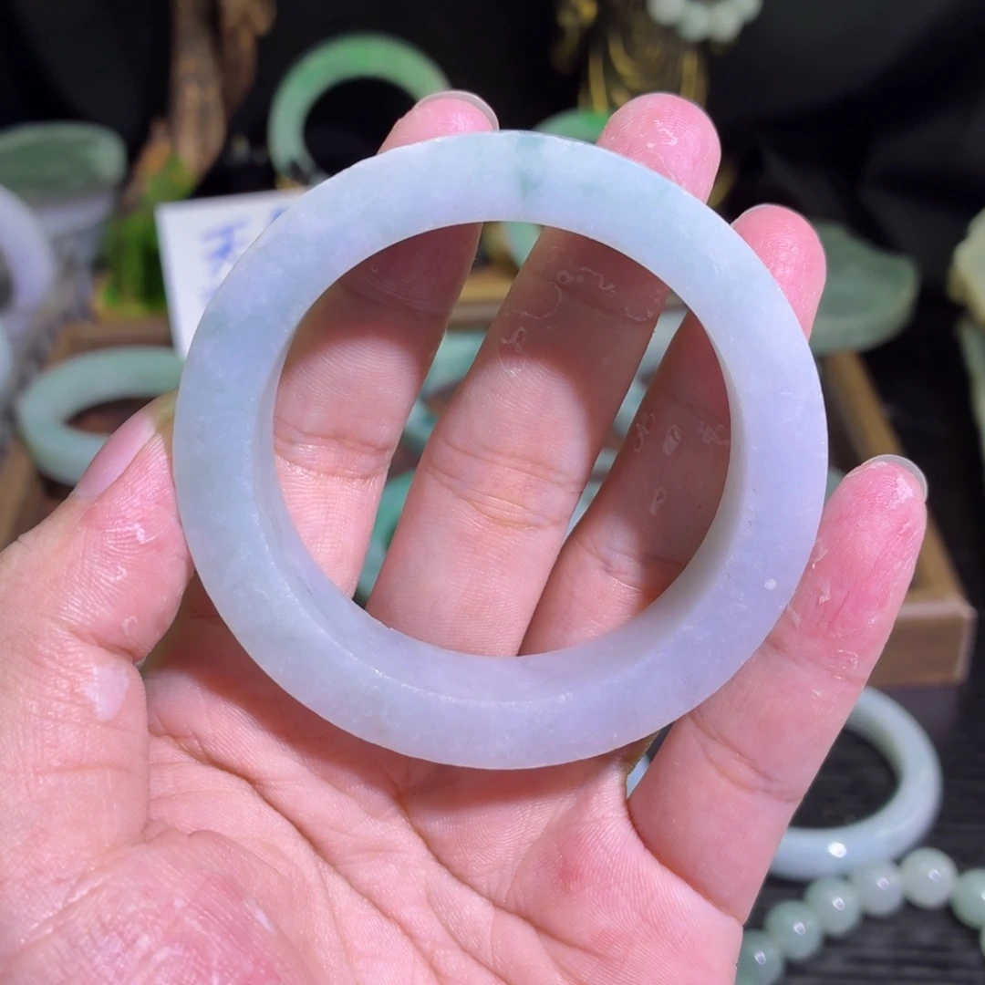 定制翡翠未镶嵌翡翠A货毛胚手镯定制
