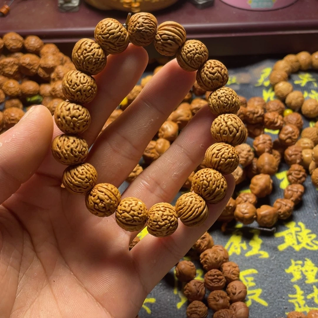 福***啾脑纹桃核瑞典手串