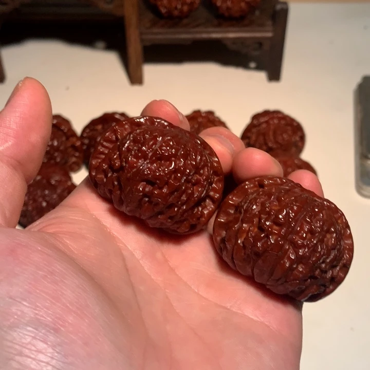 猴头核桃吊坠白狮子13WCH#00#