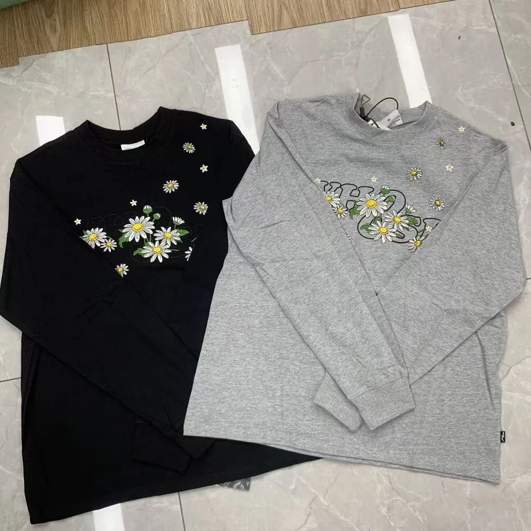 8家小雏菊刺绣长袖T恤