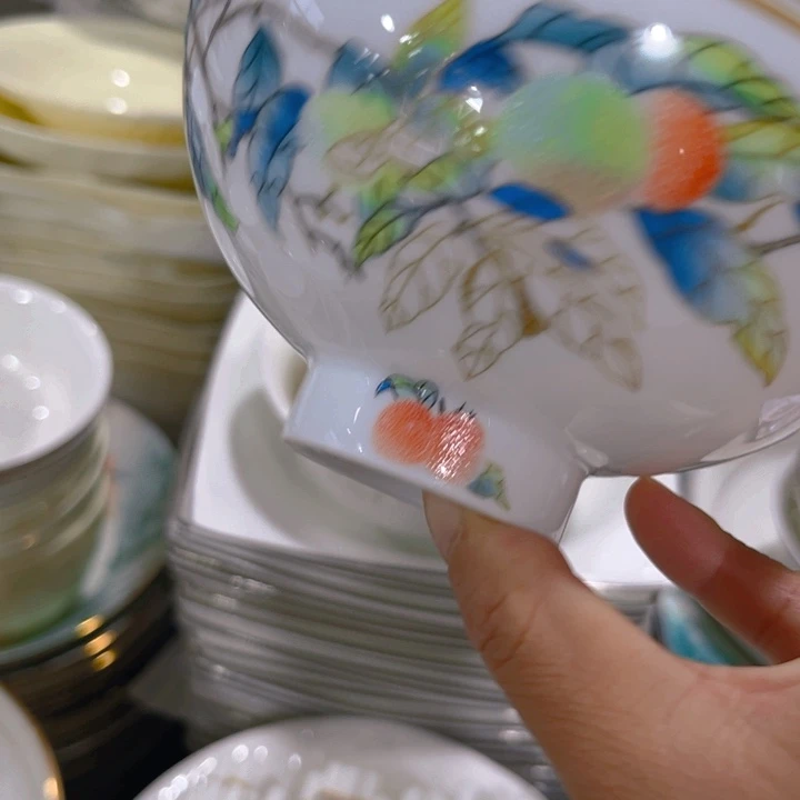 瓷片荔枝五寸晚六个