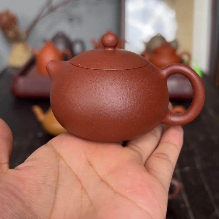 茶壶紫砂西施110毫升红降坡