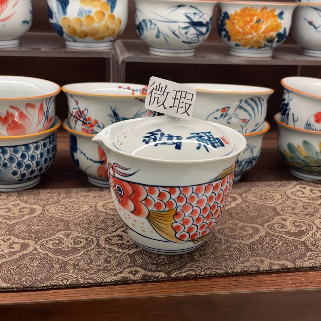 有瑕釉下彩纯手绘