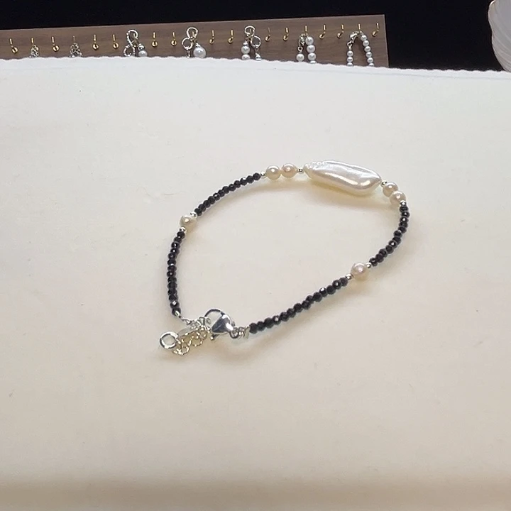 钛钢手绳淡水珍珠