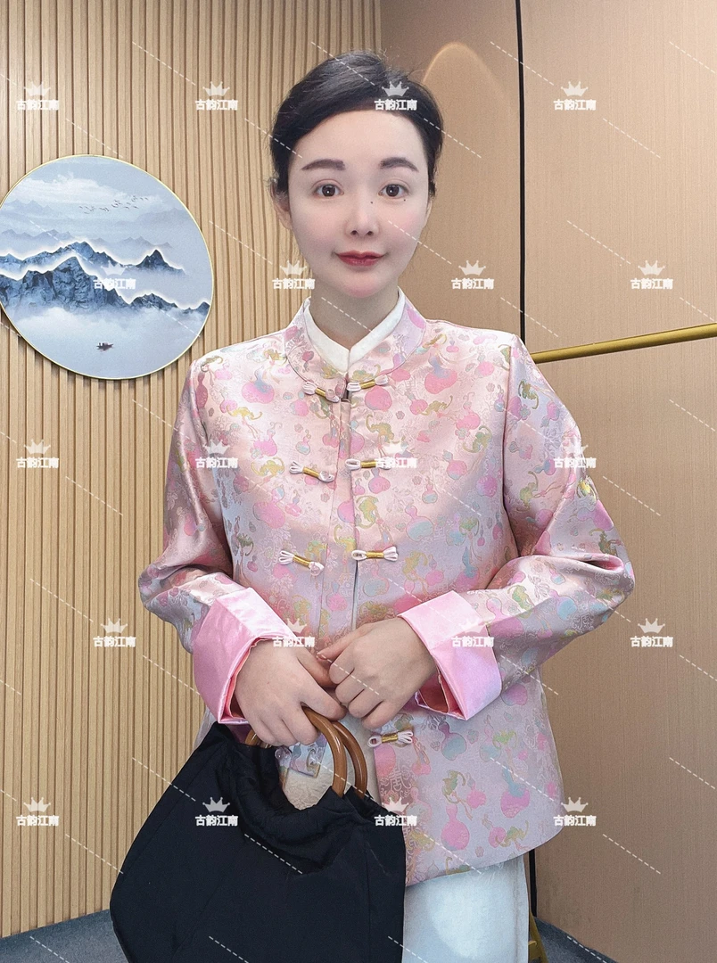 【古韵江南】专属定制·注重品质新中式国风织金七彩葫芦宋锦外套D21