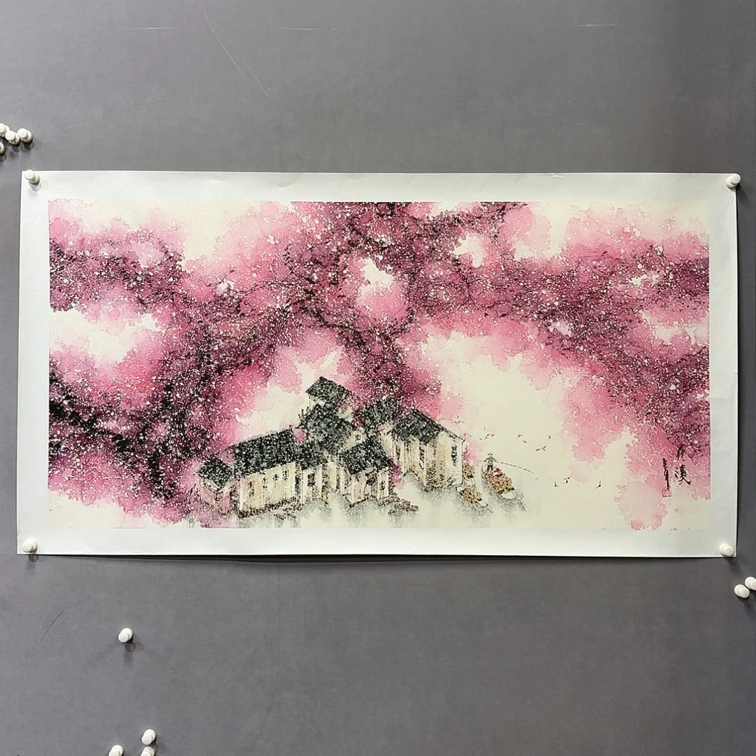 国画亲笔手绘放心去藏