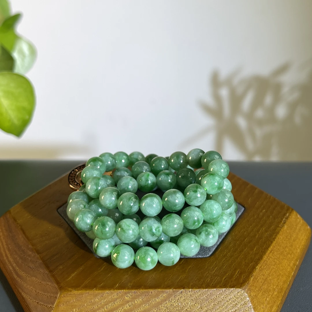 JTA07-157  天然缅甸翡翠A货 翡翠珠链（含配饰）