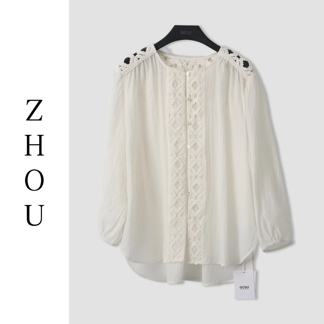 白色设计感高端上衣-21615