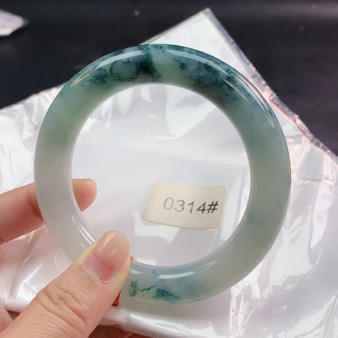 翡翠手镯未镶嵌60圈圆0314