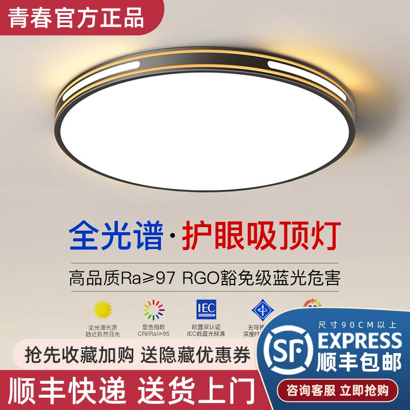 2025年新款led吸顶灯房间卧室灯客厅灯大厅现代简约大气中山灯具