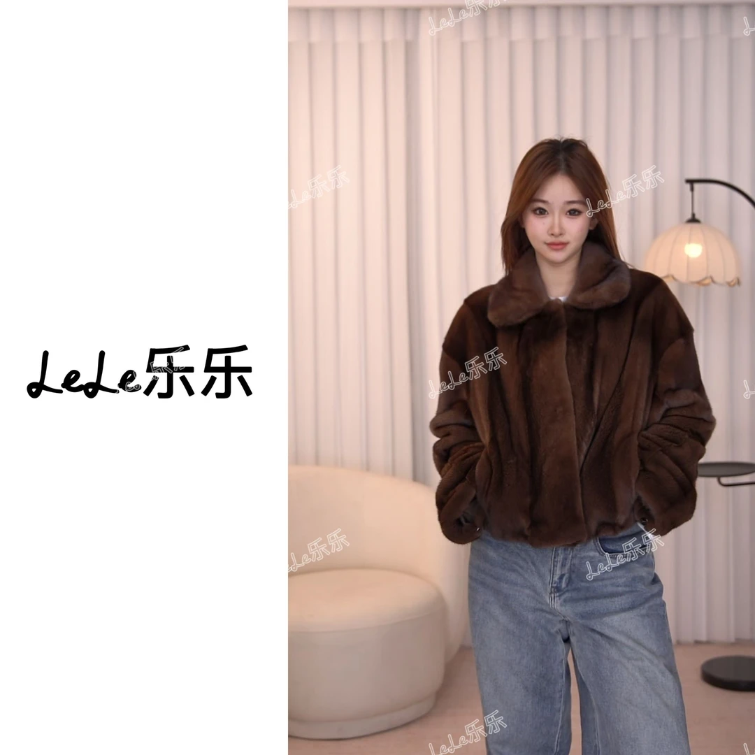 LeLe乐乐 | 「初恋循环」竖排翻领款进口短二水貂皮草