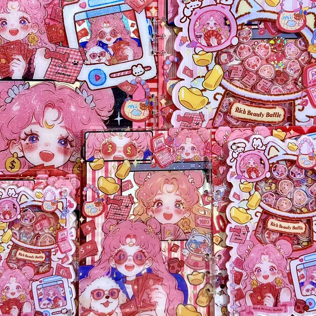 【暴富美战】高定摇摇本套餐活页本手工DIY定制潮玩本亚克力