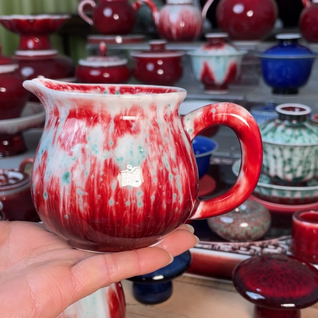 岁***梦景德镇原矿釉公道杯