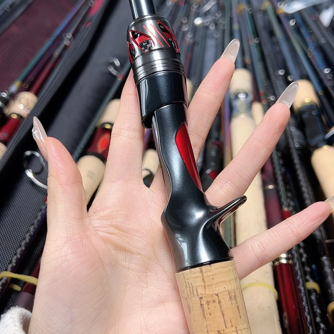 3.8m碳素小****纹抢柄路亚杆