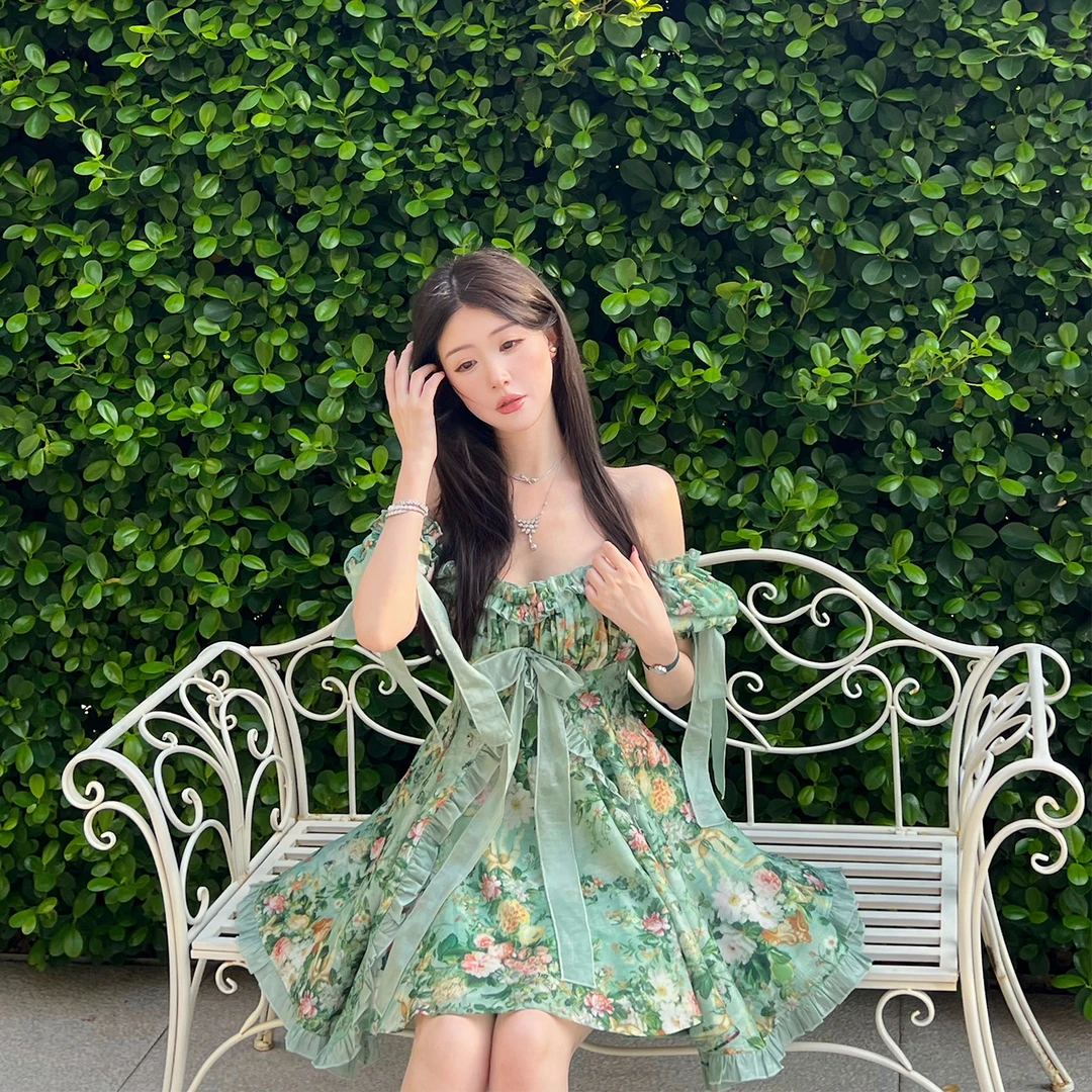 【洛丽塔】熊熊私服 重工定制印染木耳边丝带鱼骨 立体蓬蓬连衣裙