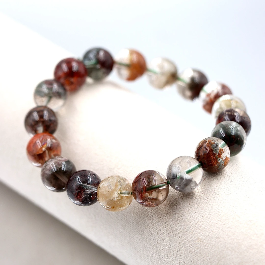 天然高阶聚宝盆四季幽灵水晶手串A5117-尺寸可选-多样性发一