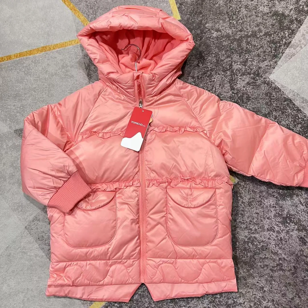 探路者TOREAD童装儿童冬季防风保暖白鸭绒羽绒服外套QADJ94243