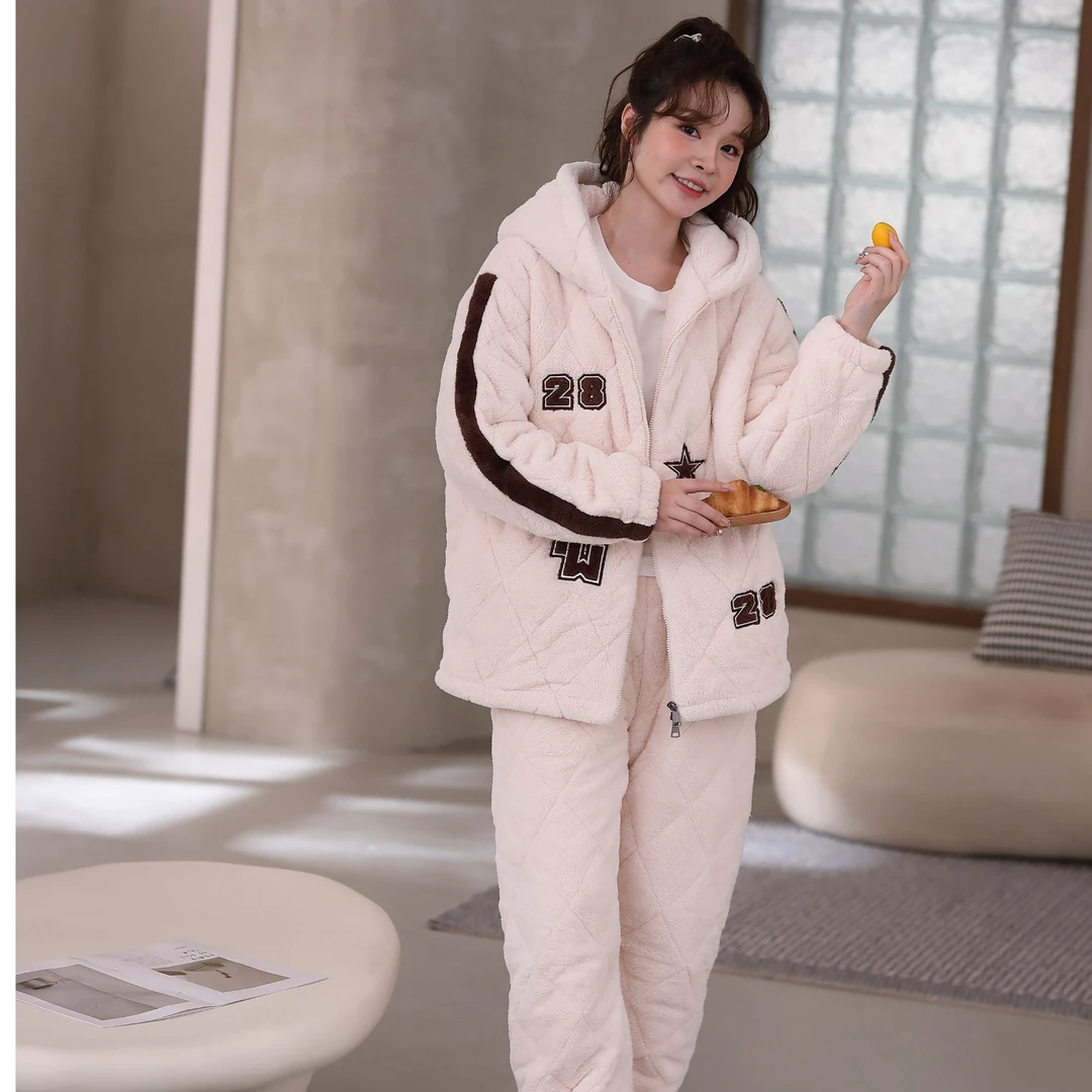 狐狸公主2025狐狸公主冬季玉貂绒棉服女套装59337W