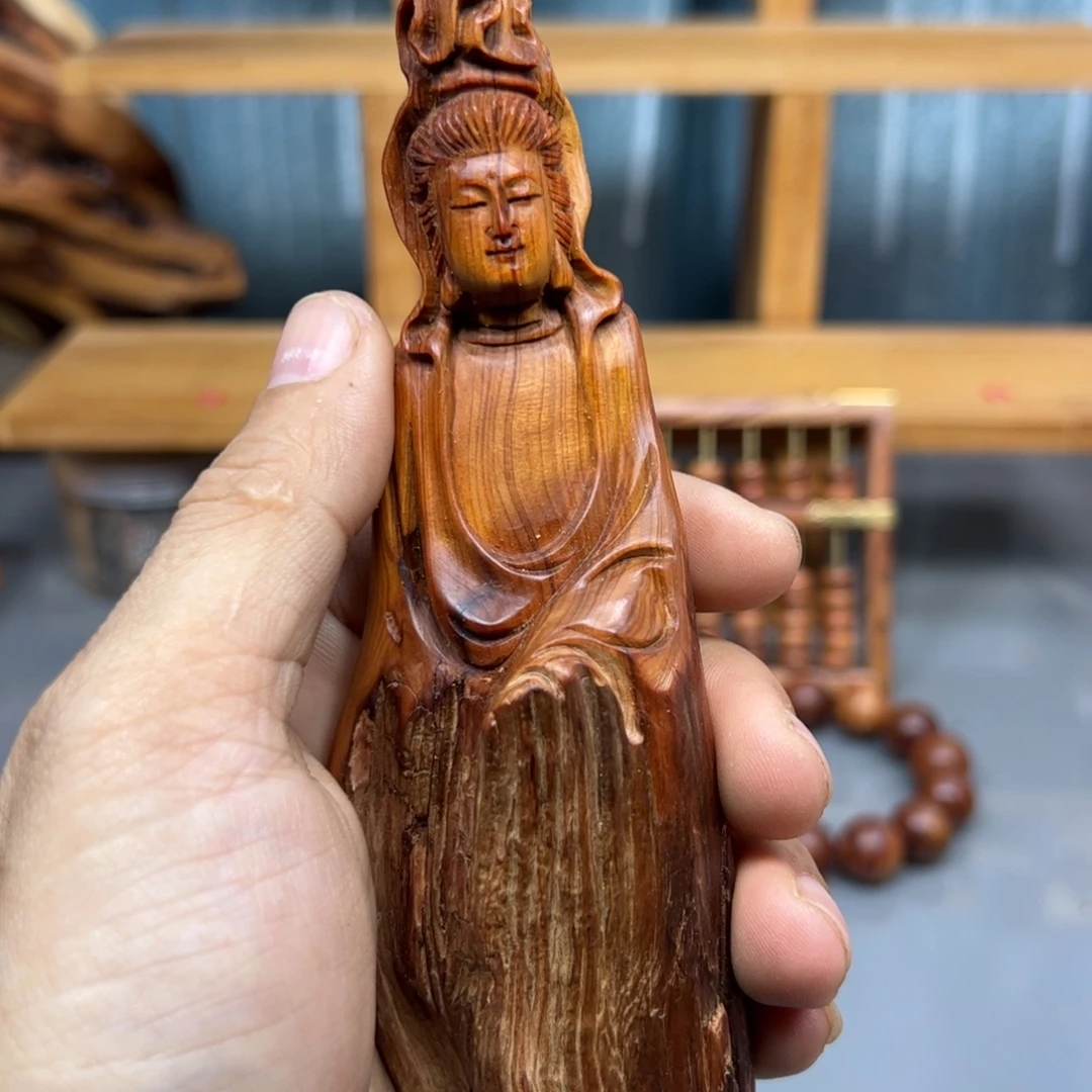 银***仔木崖柏木摆件手把件