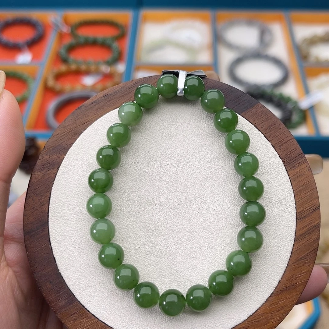 和田玉未镶嵌手串A37卡8