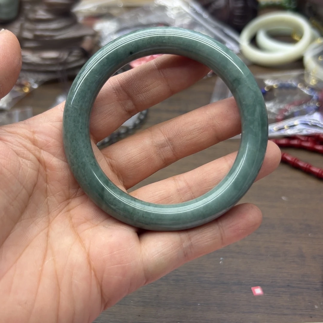 翡翠未镶嵌手镯59.8圈围476