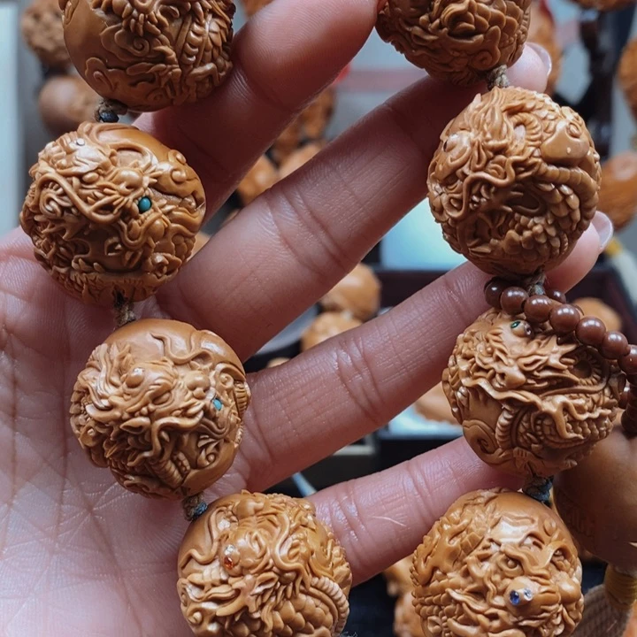 橄榄核手串/手链九龙戏珠2.6
