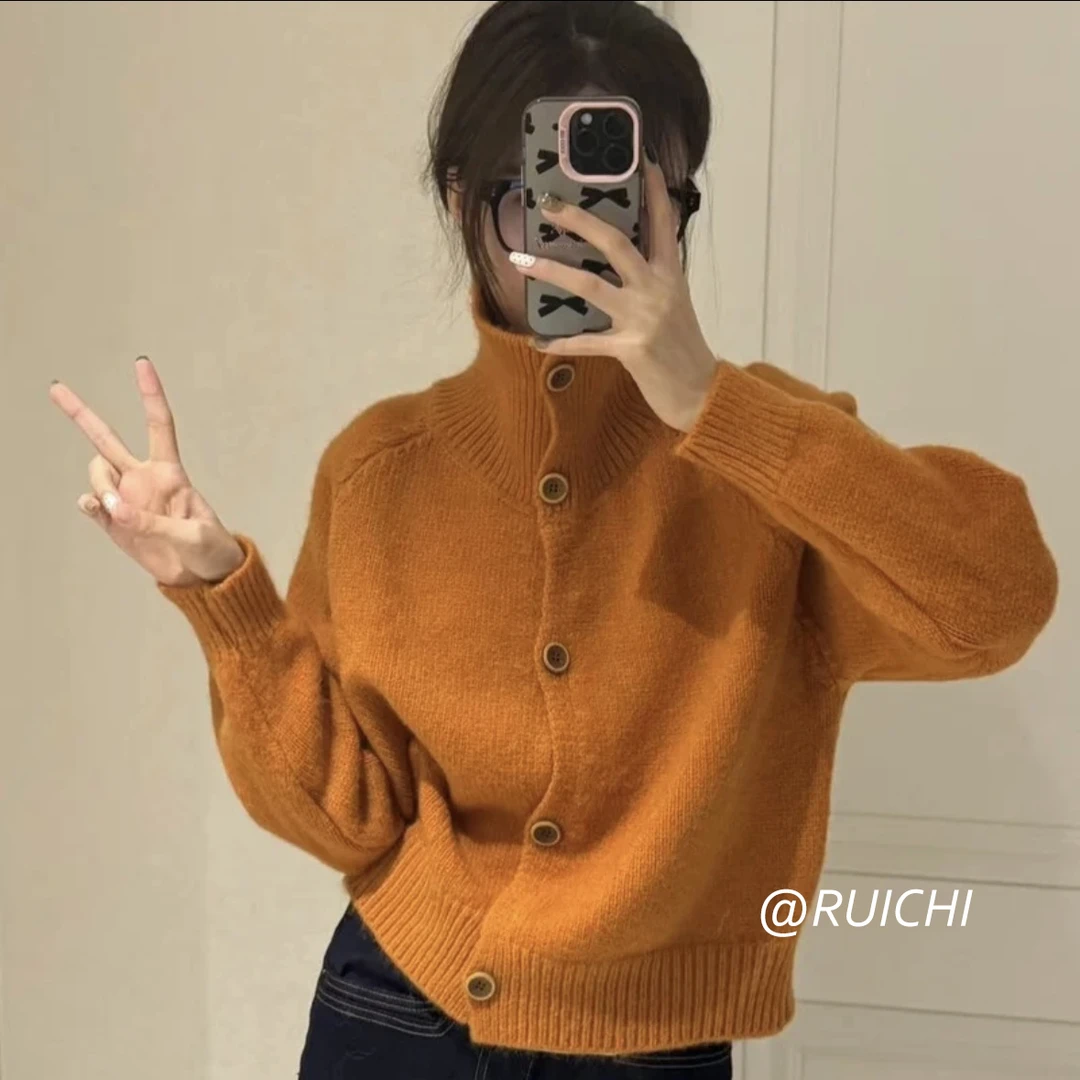 2025早春必备软糯针织开衫女韩系温柔风百搭上衣