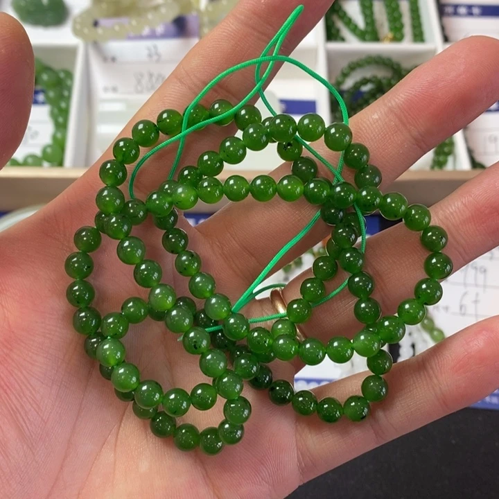 和田玉（碧玉）手链未镶嵌