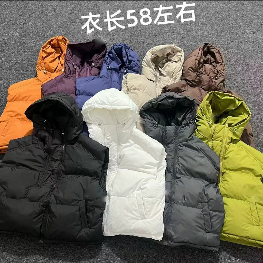 秋冬季欧货宽松型中长款厚款双拉链连帽马夹时尚冬款