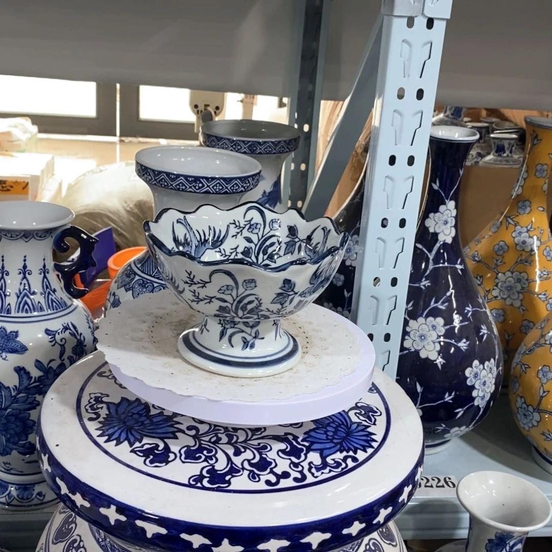 瓶高脚碗花瓶摆件