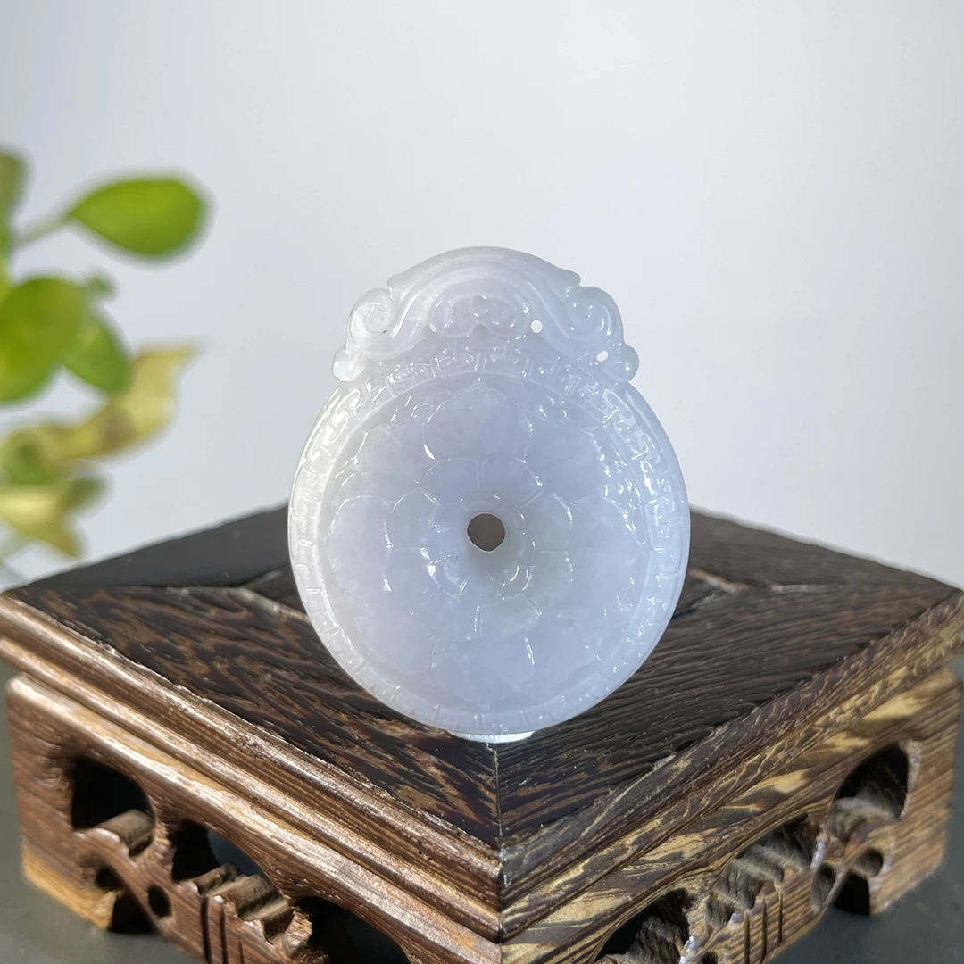 JXB12-75 天然缅甸A货翡翠  仿古扣