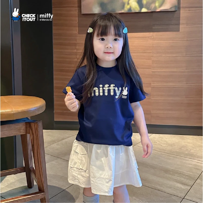 CheckitOut米菲联名正版旧时糖童日系上衣彩色圆领短袖t恤2025夏