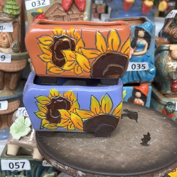 紫砂花盆粗陶材质多肉花盆