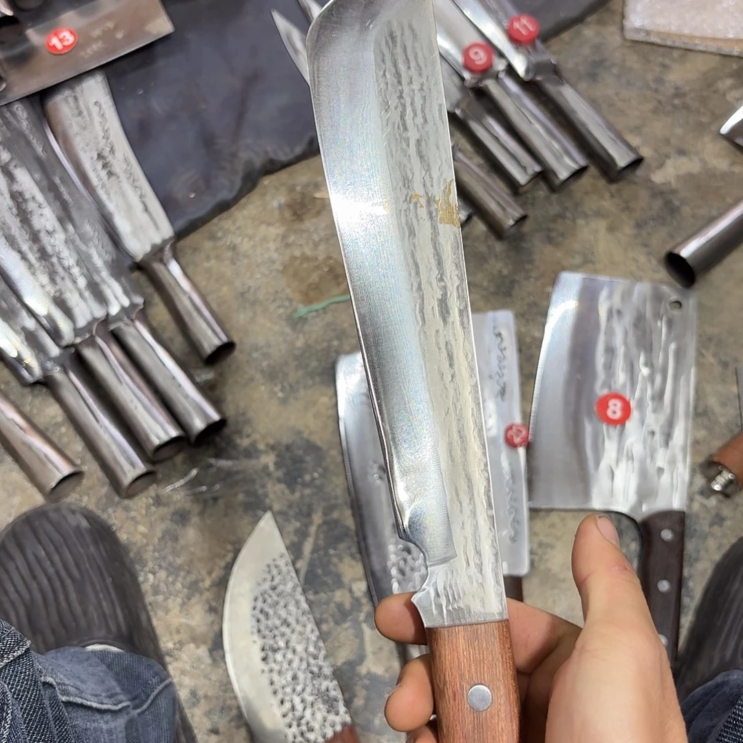 高碳锰钢云南阿老表手工锻打刀