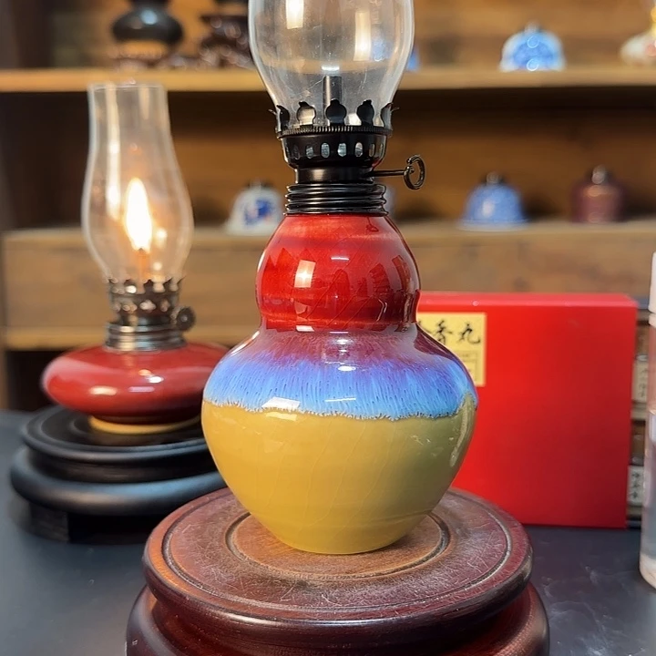 摆件景德镇陶瓷香薰灯