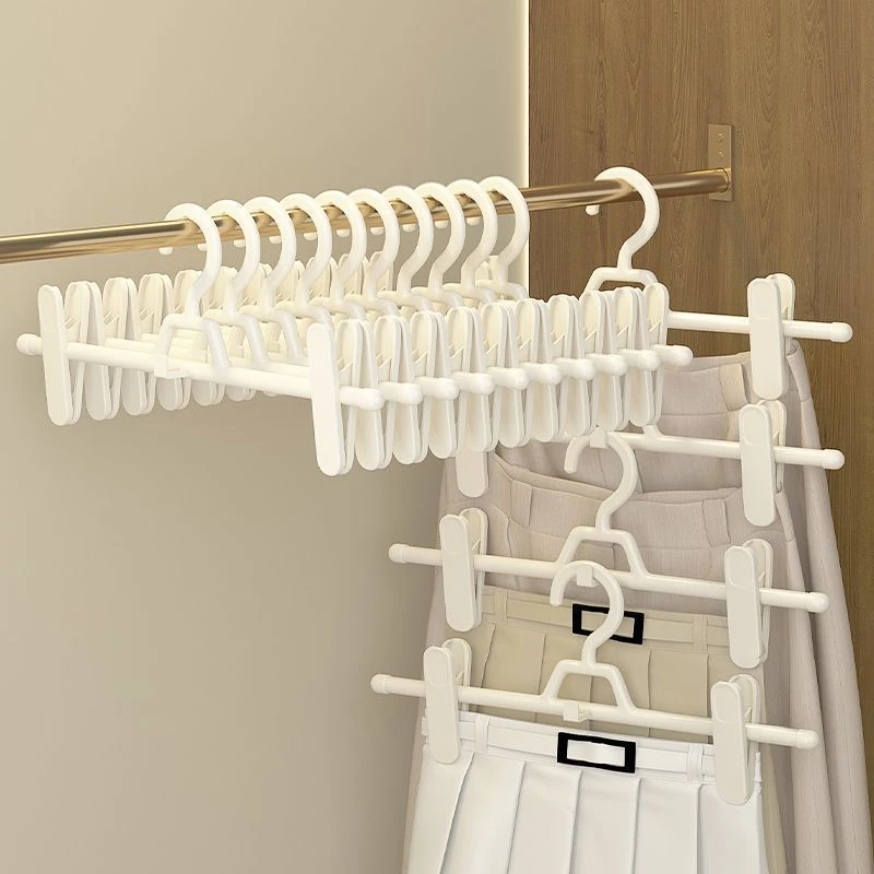 无痕夹子家用衣架裤架裤子神器裙子收纳防滑jk夹裤多功能晾晒d3