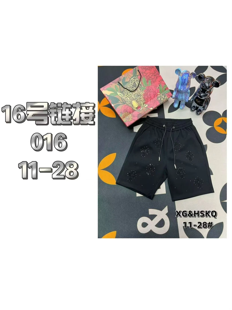 11-28满天星夏季高端男士休闲短裤时尚重工潮流高档十字架