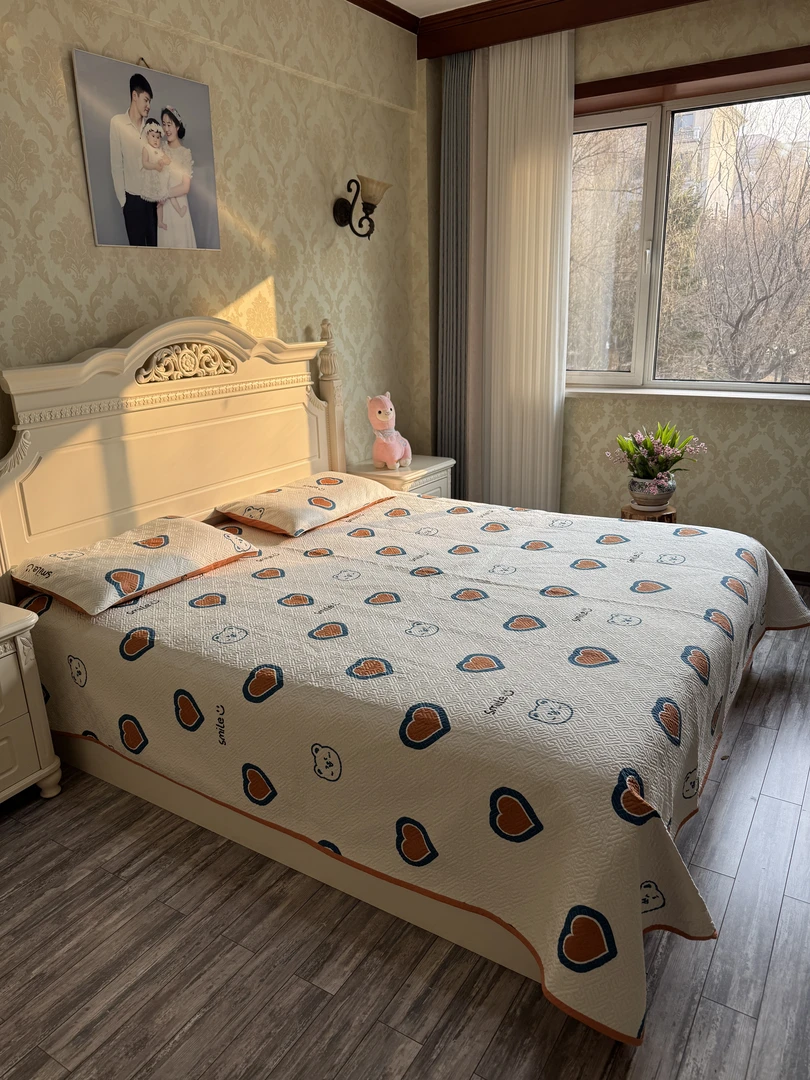 心想事橙大尺寸纯棉床盖三件套(尺寸约2米3✖️2米5)