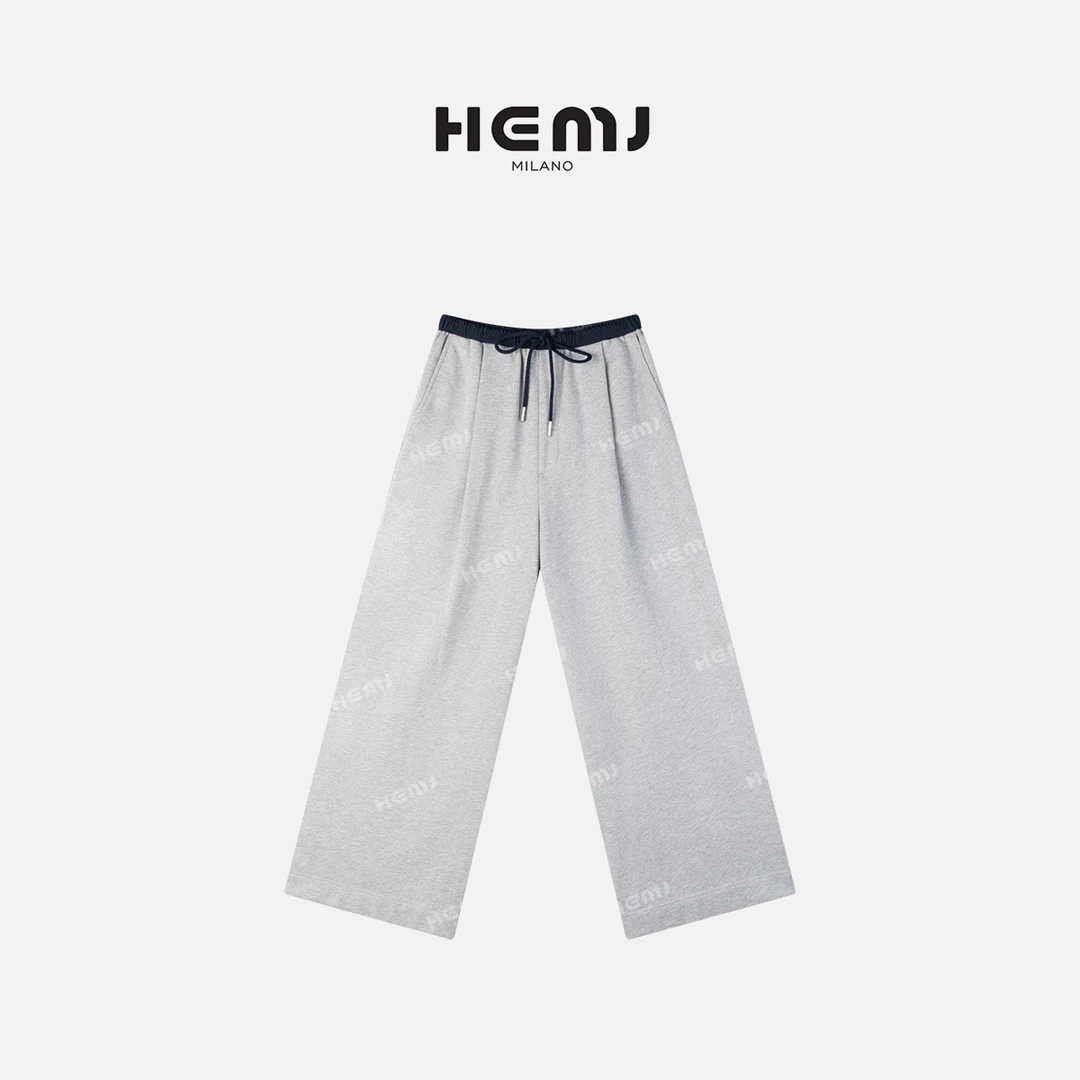 HEMJ 和梦洁休闲抽绳撞色腰头简约松紧腰卫裤 MD1A0085