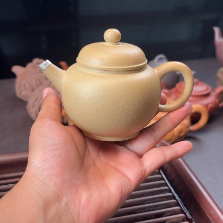 茶壶本山绿泥孤品大水谭本绿半手巨轮容量220
