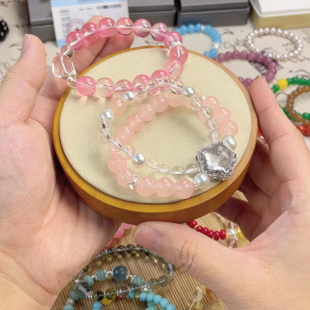 针钠钙石手饰银S925镀金镶嵌