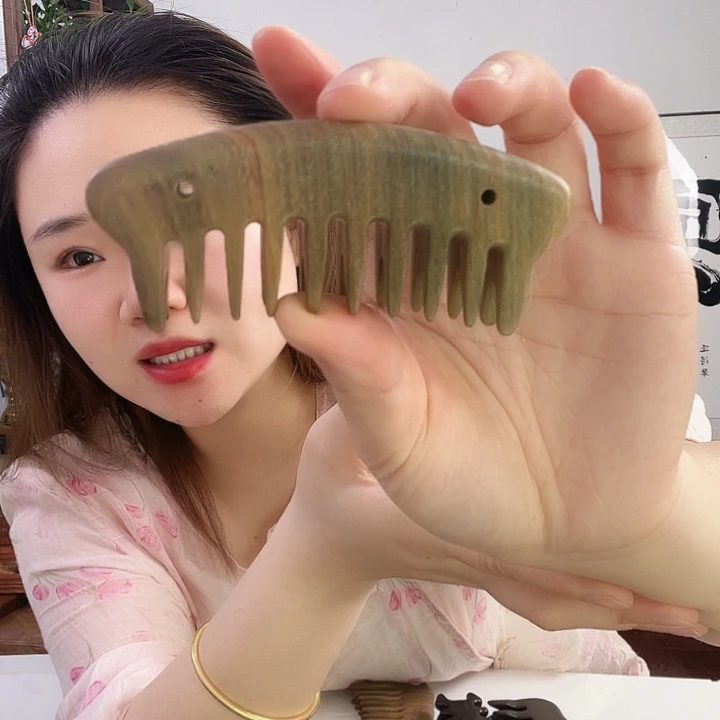 绿檀木双排小梳子微瑕福利