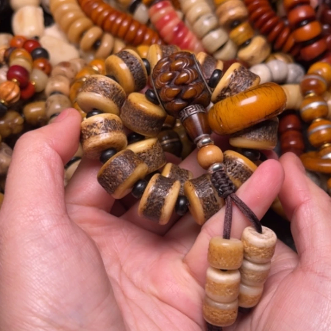 【闪购商品】牛骨手串/手链牛骨原色18×18颗