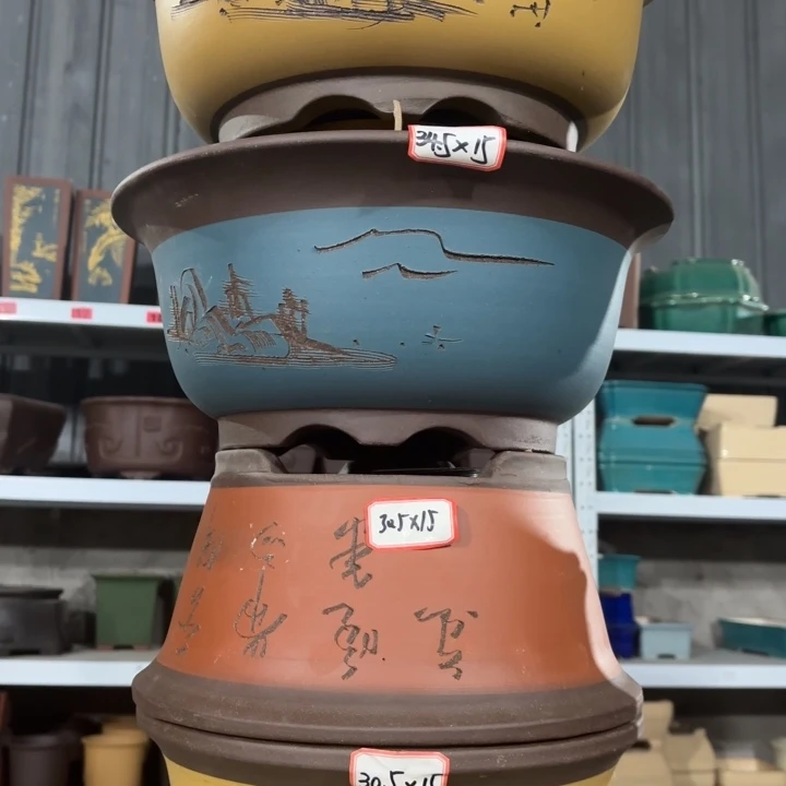 紫砂花盆         100-4。