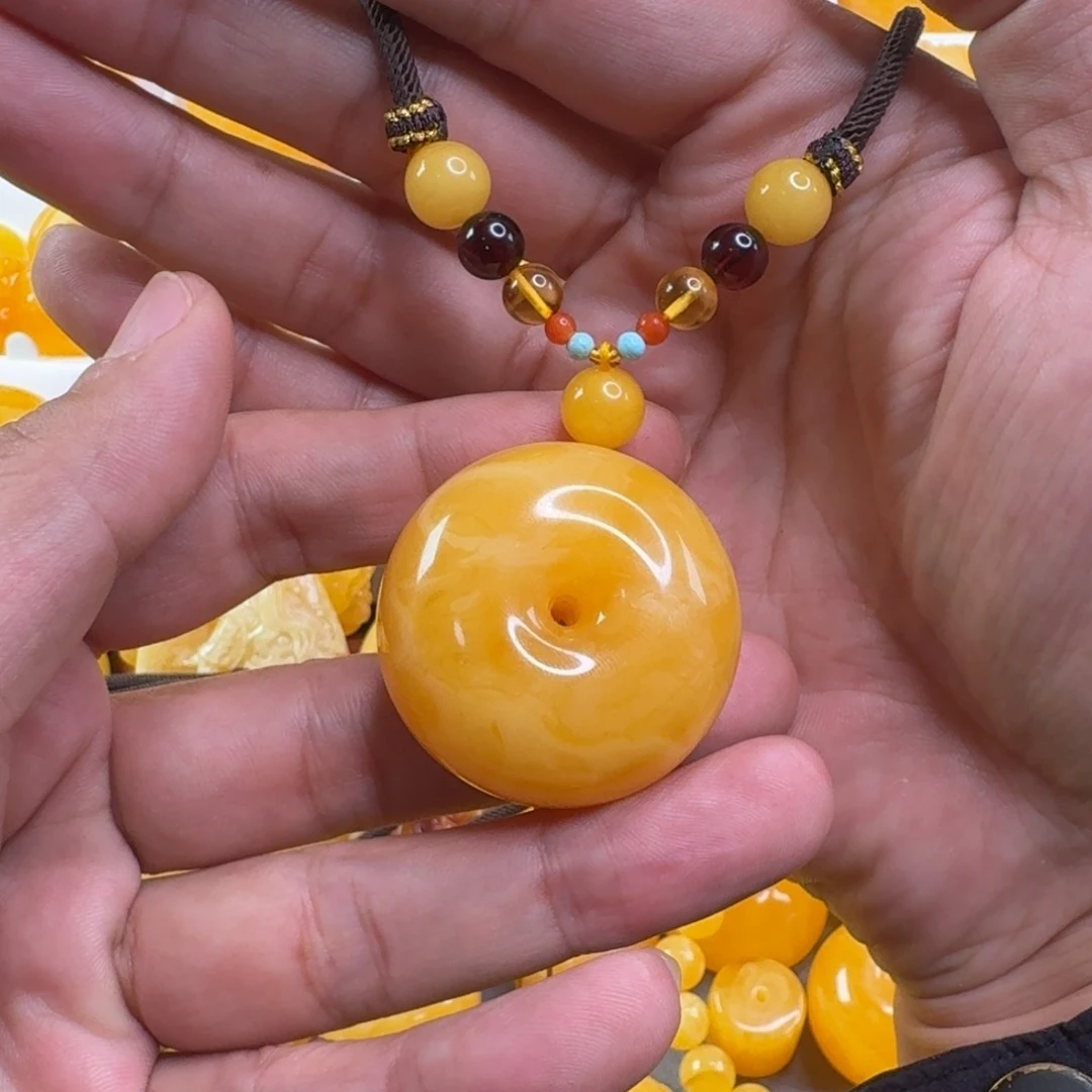 蜜蜡毛衣链未镶嵌简****好