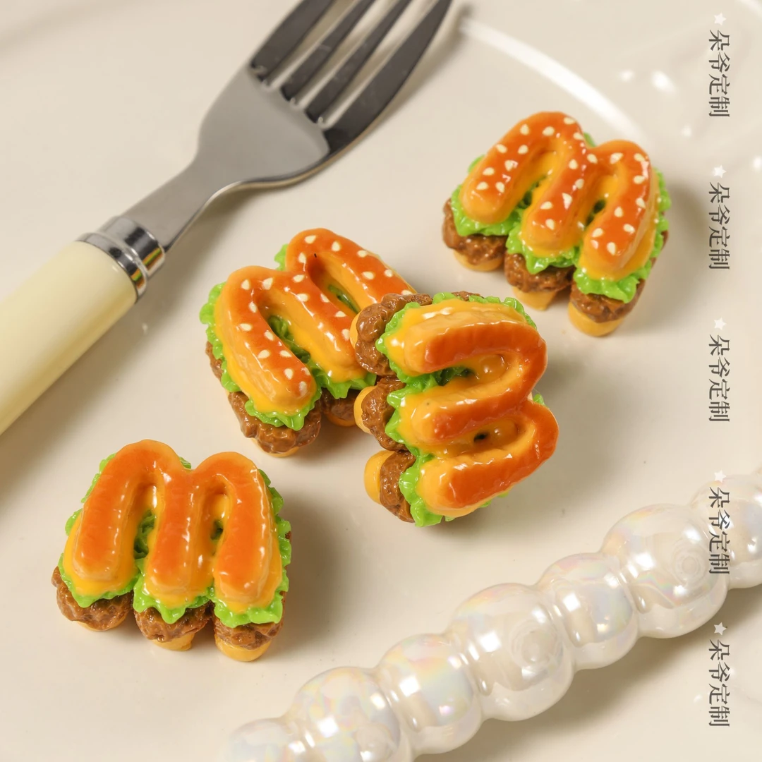 DUOYE/朵爷麦麦汉堡【现H】diy树脂食玩食物配件装饰摆件