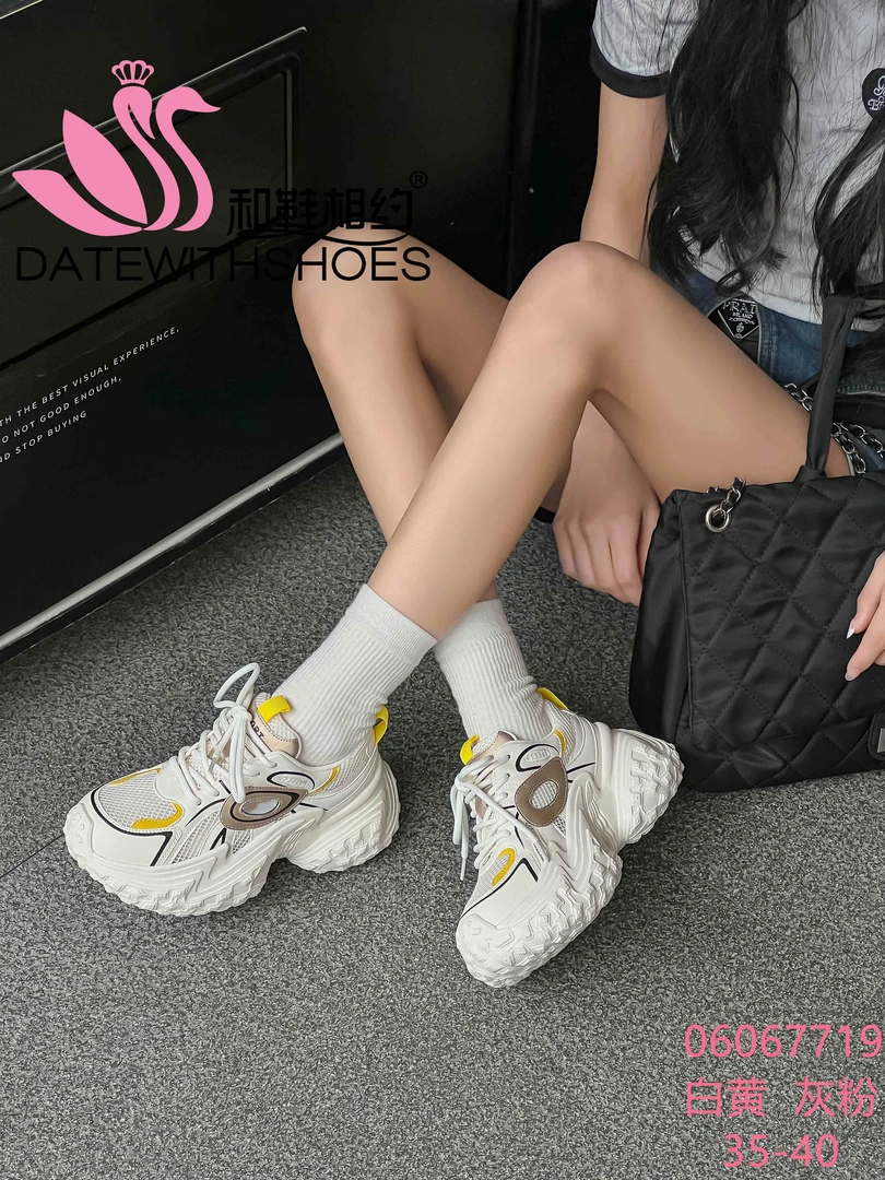 06067719网面老爹鞋网红时尚百搭夏季透气厚底