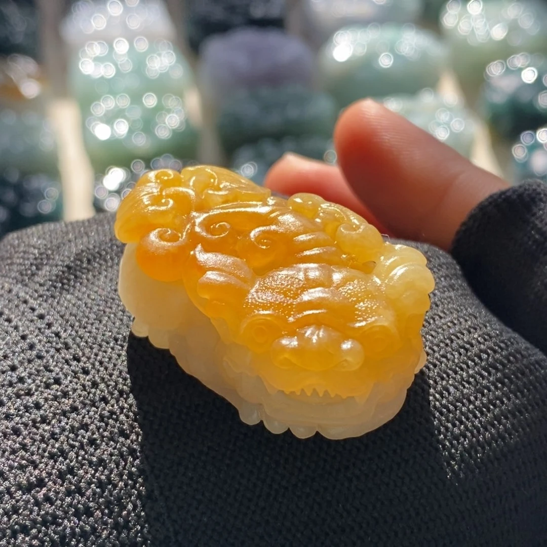 定制翡翠未镶嵌天然翡翠貔貅吊坠