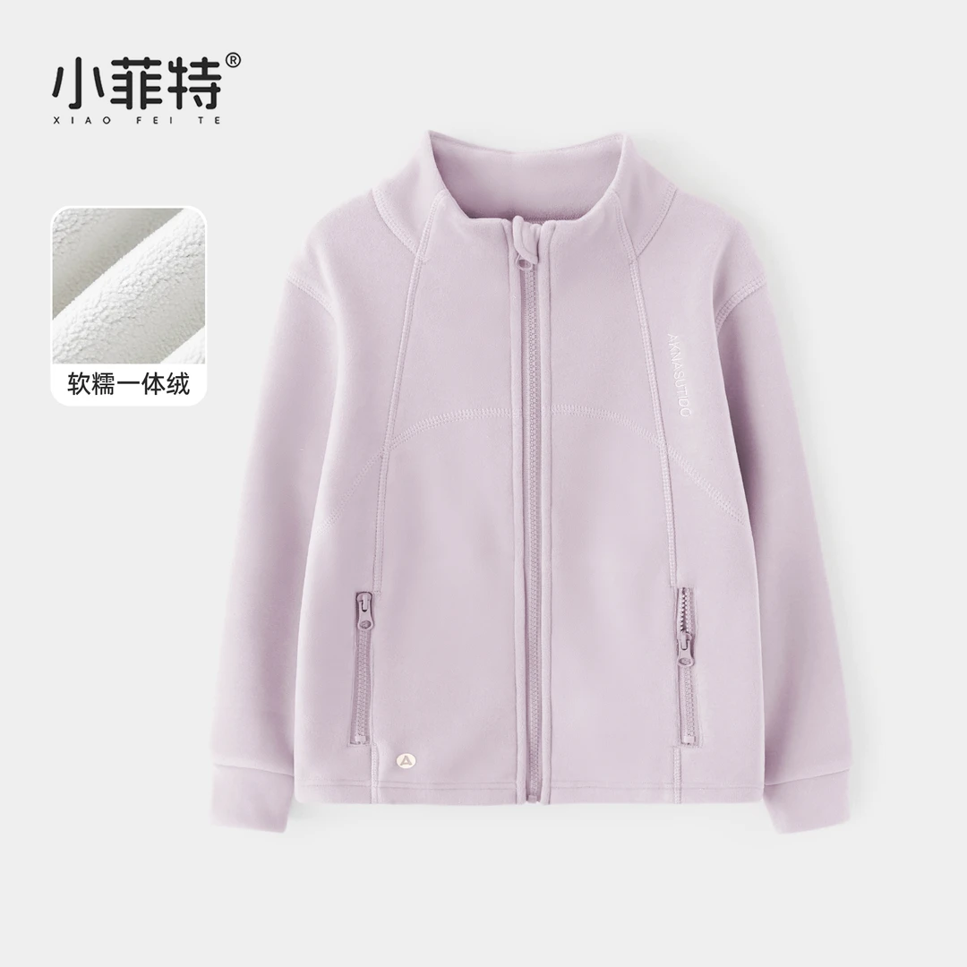 小菲特女童冬加绒外套中大童休闲保暖上衣儿童加厚衣服YNYD56210