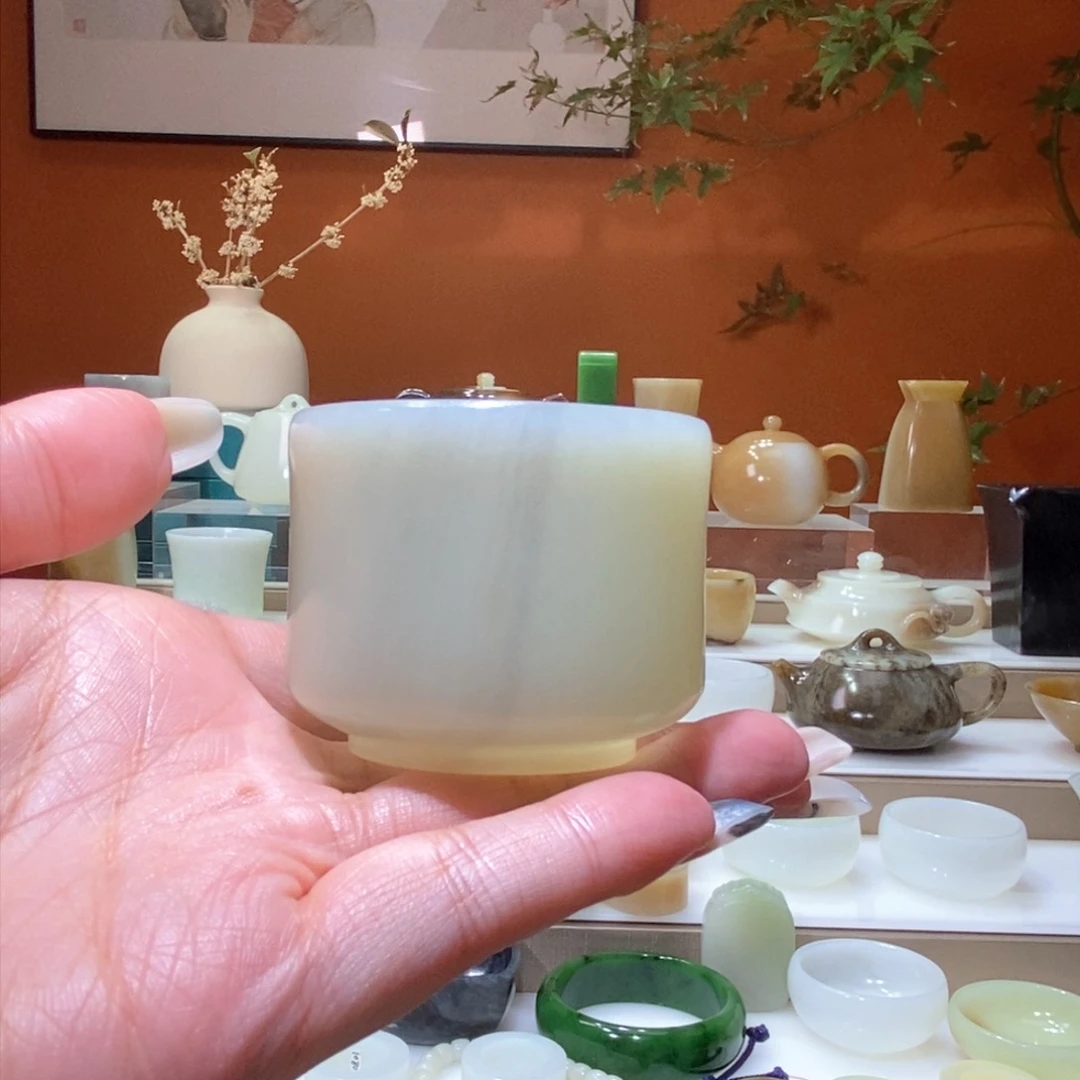 未镶嵌和田玉挂件白玉主人杯75ml